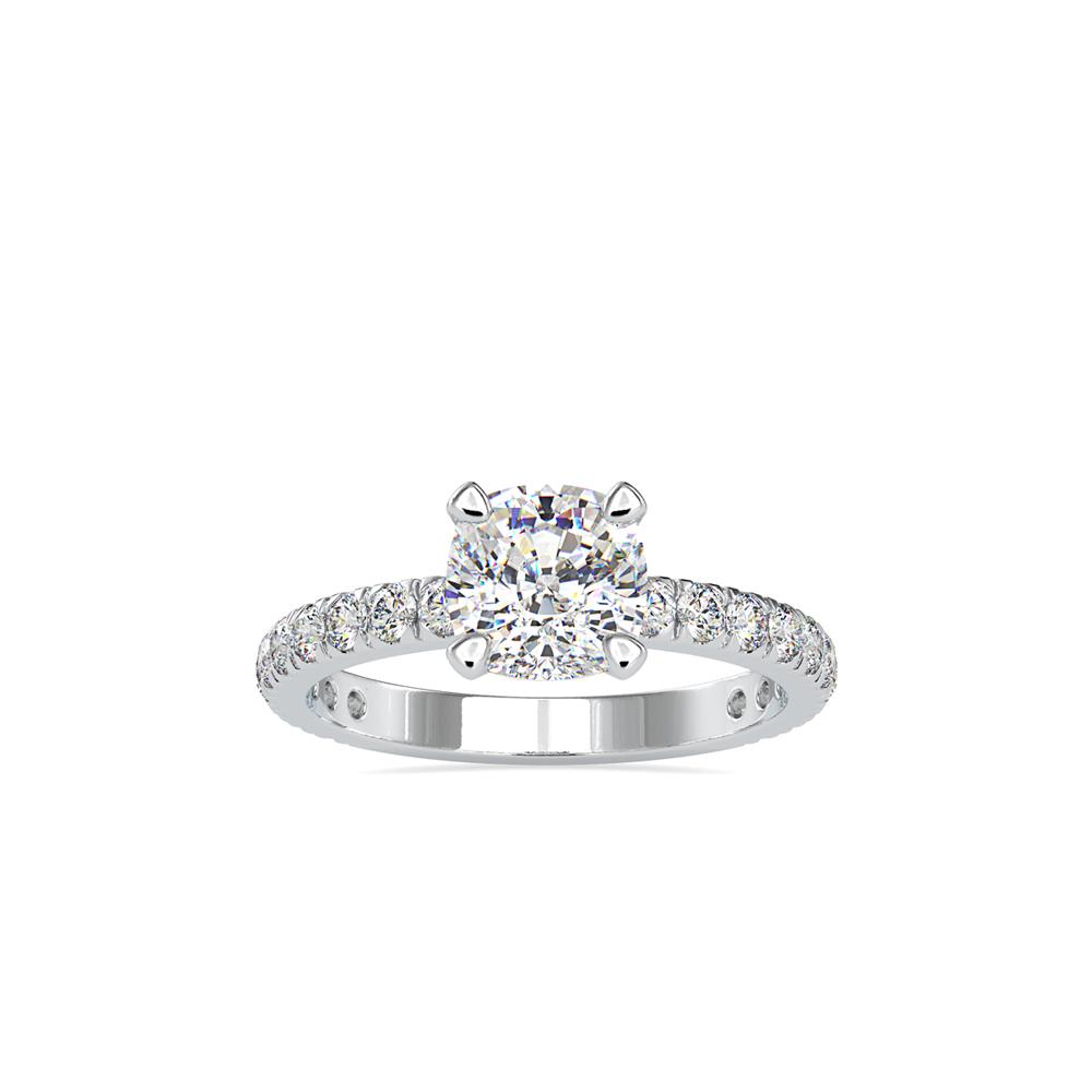 Modern Classic cushion cut engagement ring