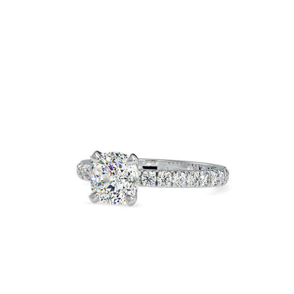 Modern Classic cushion cut engagement ring