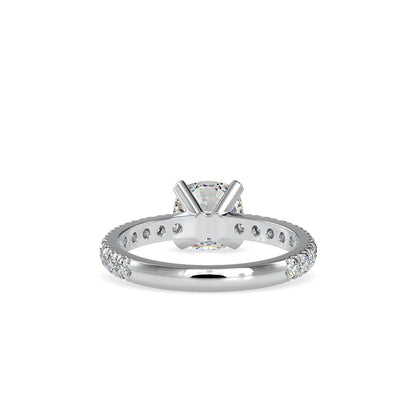 Modern Classic cushion cut engagement ring