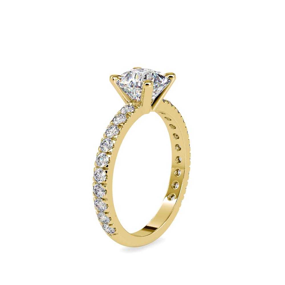 Modern Classic cushion cut engagement ring