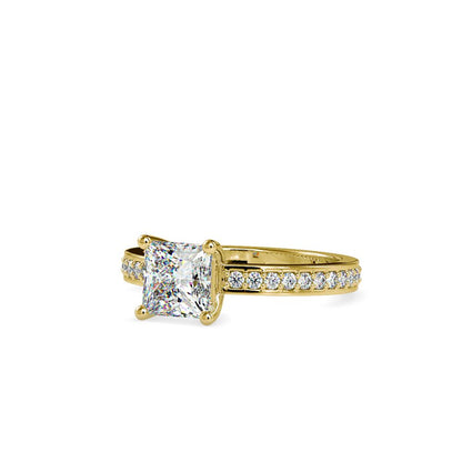 Modern Classic cushion cut engagement ring