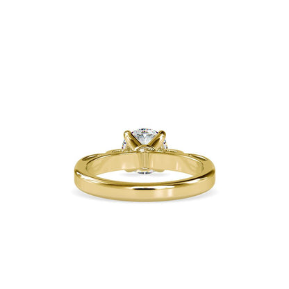 Cascading ribbons Solitaire engagment ring