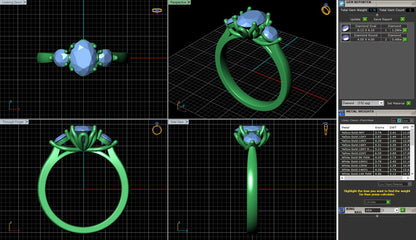 Tulip Trinity ring