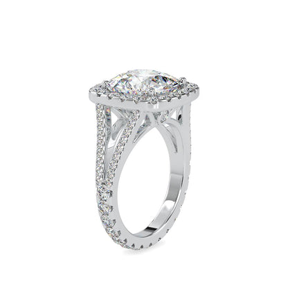 A Scalloped Halo Statement ring