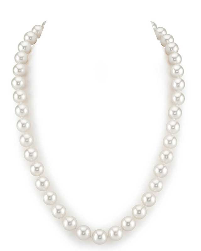 10-11mm White Freshwater Pearl Necklace- AAAA Quality