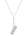 14K Gold Pink Freshwater Pearl Tincup Cluster Pendant