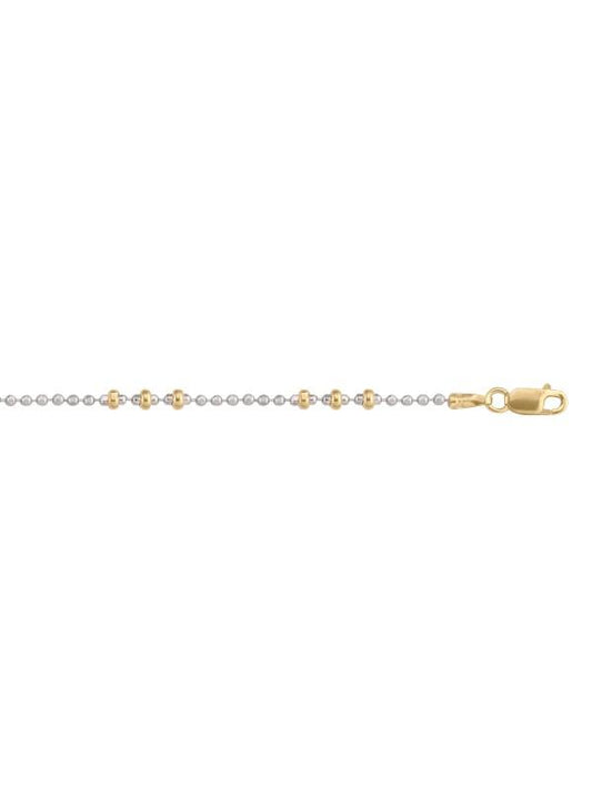 Two Tone Station Station Bead Anklet