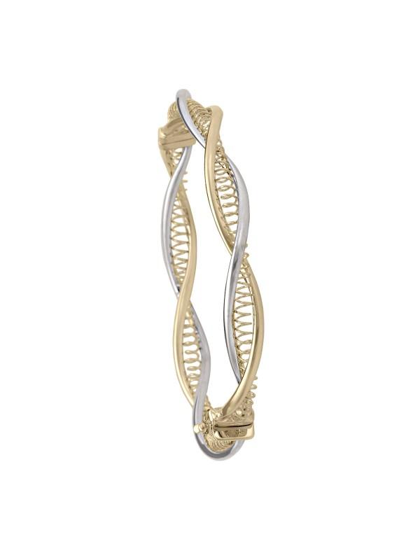 TRI-COLOUR TWIST BANGLE