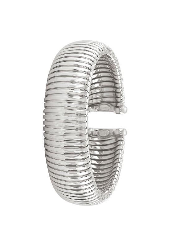 STERLING SIVLER RHODIUM PLATED FANCY CUFF BANGLE