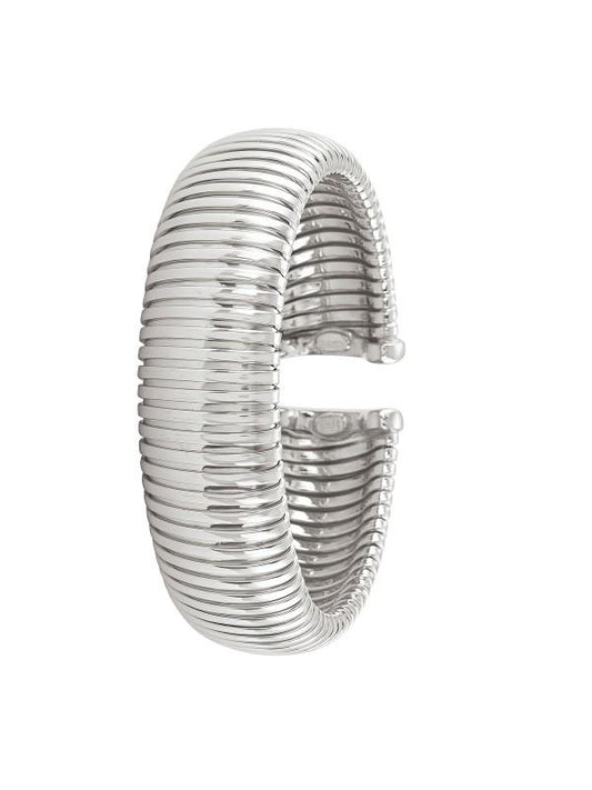 STERLING SIVLER RHODIUM PLATED FANCY CUFF BANGLE