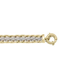 TWO TONE HOLLOW FANCY LADIES BRACELET