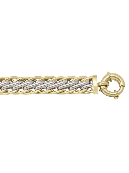 TWO TONE HOLLOW FANCY LADIES BRACELET