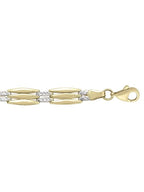 TWO TONE HOLLOW FANCY BRACELET