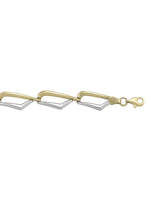 TWO TONE HOLLOW FANCY BRACELET