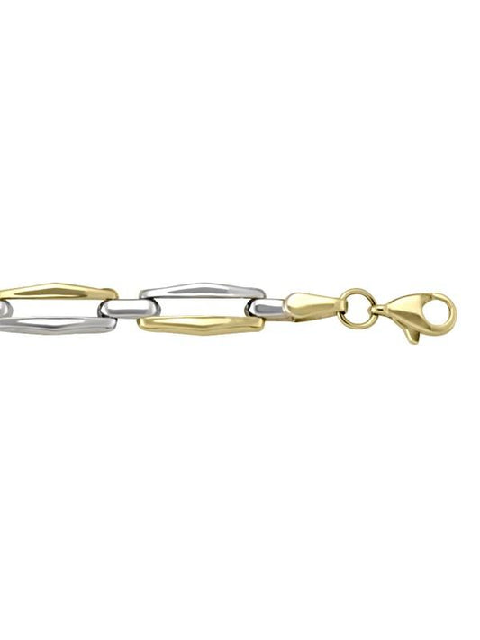 TWO TONE HOLLOW FANCY BRACELET