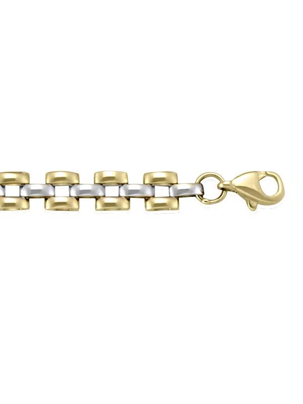 TWO TONE HOLLOW FANCY BRACELET