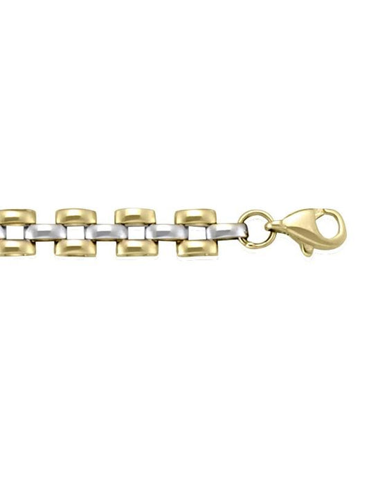 TWO TONE HOLLOW FANCY BRACELET