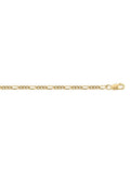 AF060 - YELLOW GOLD LIGHTLY PLATED SOLID FIGARO LINK