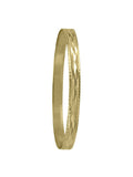 N5905 - 6MM YELLOW GOLD DIAMOND CUT SLIP ON BANGLE