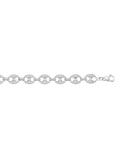 N1044 - WHITE GOLD HOLLOW PUFFED ANCHOR LINK