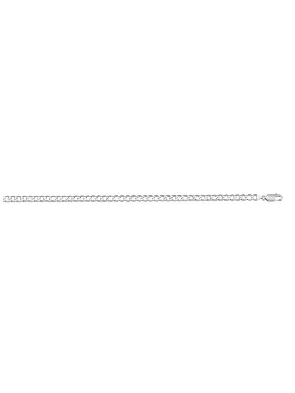 N201W - WHITE GOLD SOLID OPEN LINK