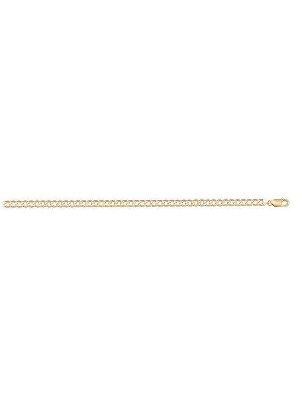 N2419 - YELLOW GOLD SOLID OPEN LINK ANKLET