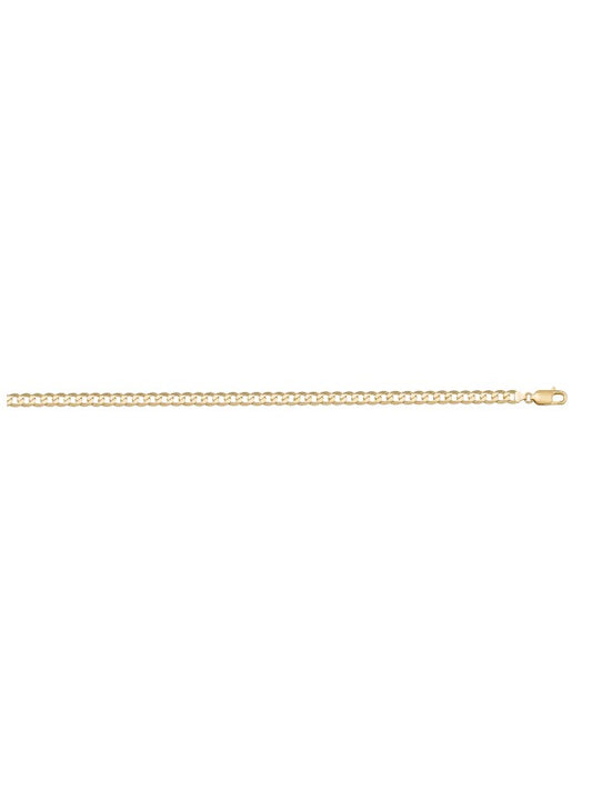N2419 - YELLOW GOLD SOLID OPEN LINK ANKLET