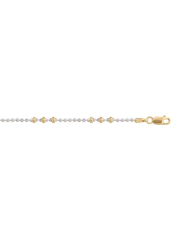 N2427 - TWO TONE STATION BEAD ANKLET