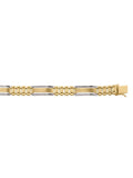 N3803 - TWO TONE FANCY LINK BRACELET