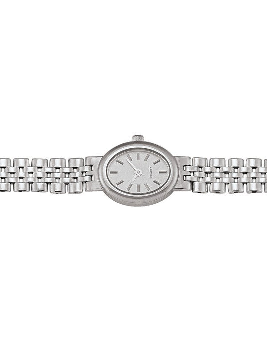 N3905 - LADIES WHITE GOLD OVAL FACE WATCH