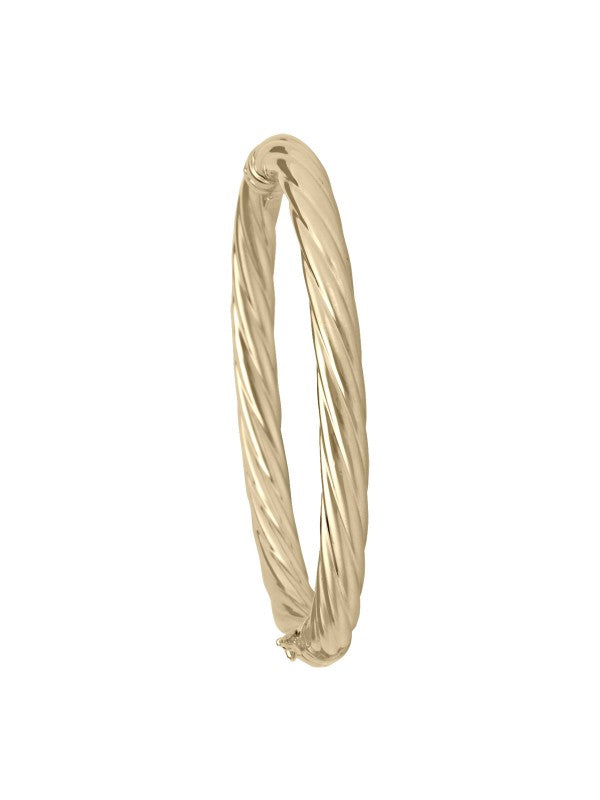 N5704 - 6MM YELLOW GOLD TWIST BANGLE
