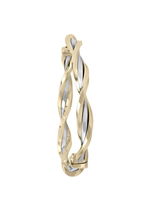 N5728 - TWO TONE FANCY TWIST BANGLE