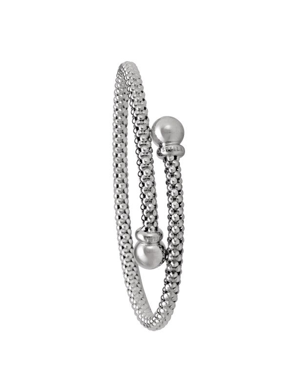 N5819 - WHITE GOLD FANCY MESH BANGLE