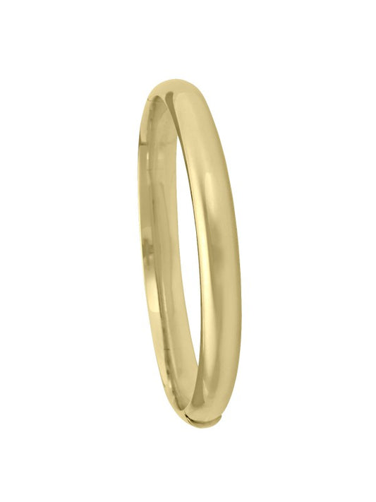 N5825 - YELLOW GOLD HIGH POLISH HOLLOW BANGLE