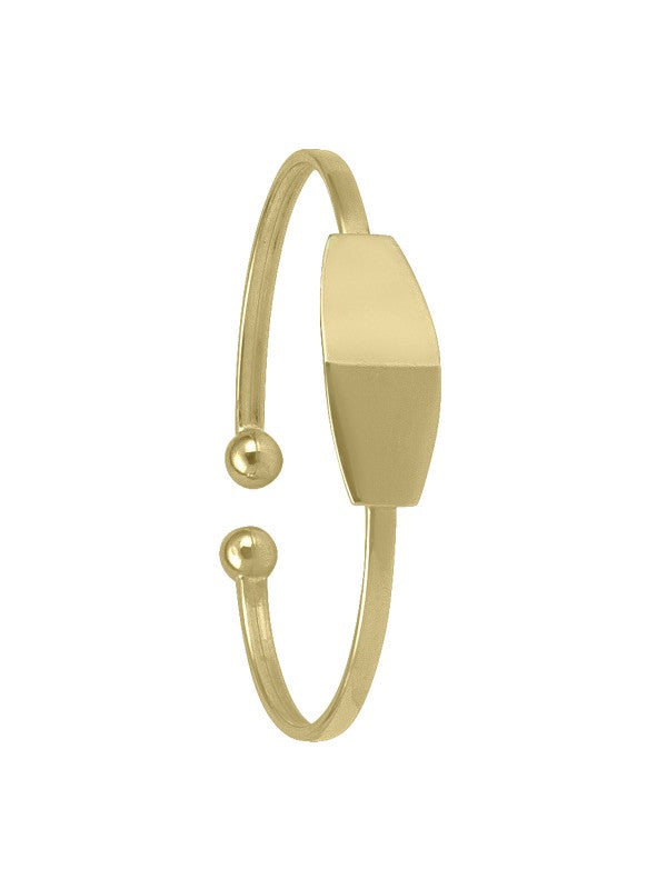 N5908 - YELLOW GOLD CUFF BABY BANGLE
