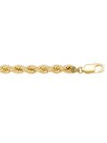 YELLOW GOLD HOLLOW ROPE CHAIN