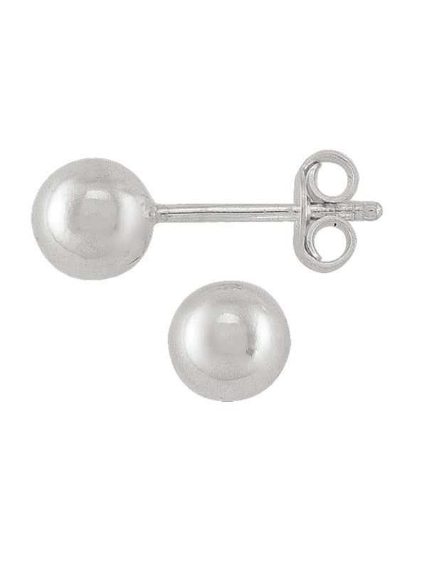 SIL-TEC-36 - STERLING SILVER 6MM BALL EARRING